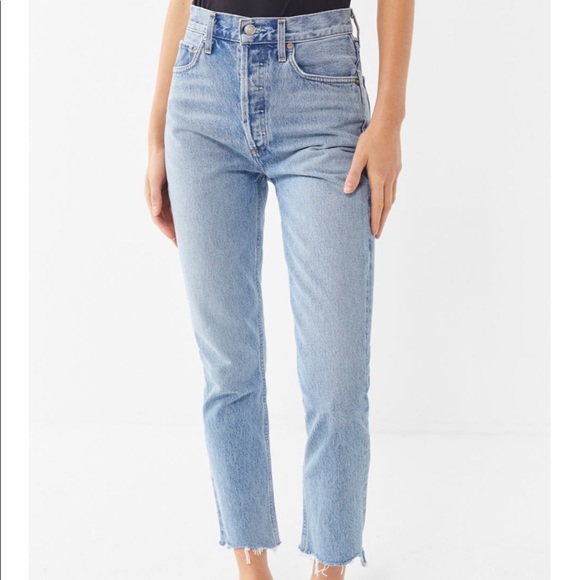 Agolde Denim - Agolde Riley Cropped Straight Leg Jean Zephyr 27
